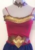 Adult Female Costumes to Hire - WonderWoman Sequin - Maroon top & Blue skirt